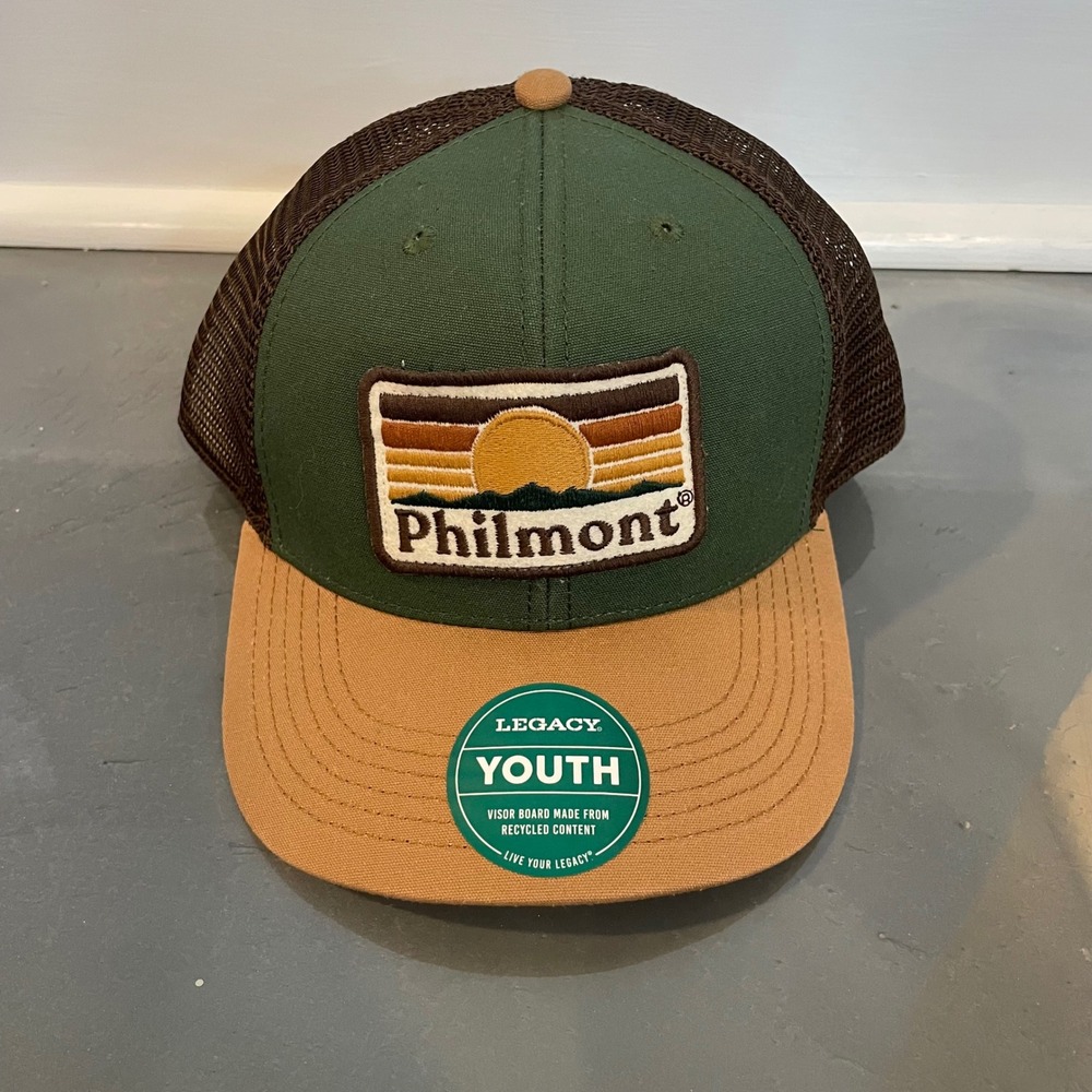 Philmont Youth Scout Ranch Trucker Hat Green Camel Brown Snapback NEW Cap Legacy